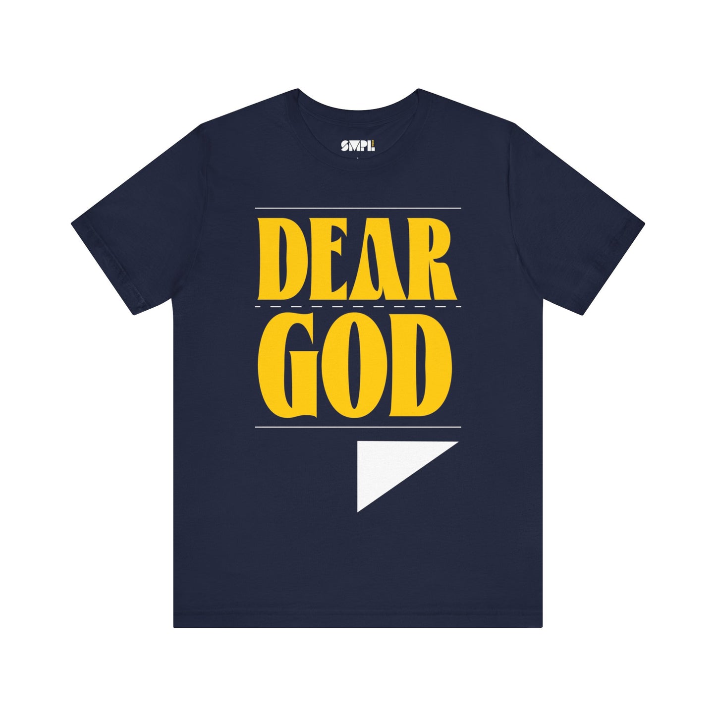 Men's "Dear God," Letter Tee — Jersey Short Sleeve Tee