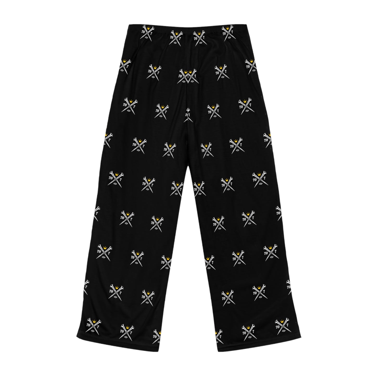 70x7 Rugged Nails — Women's All-Over Print Pajama Pants on Black