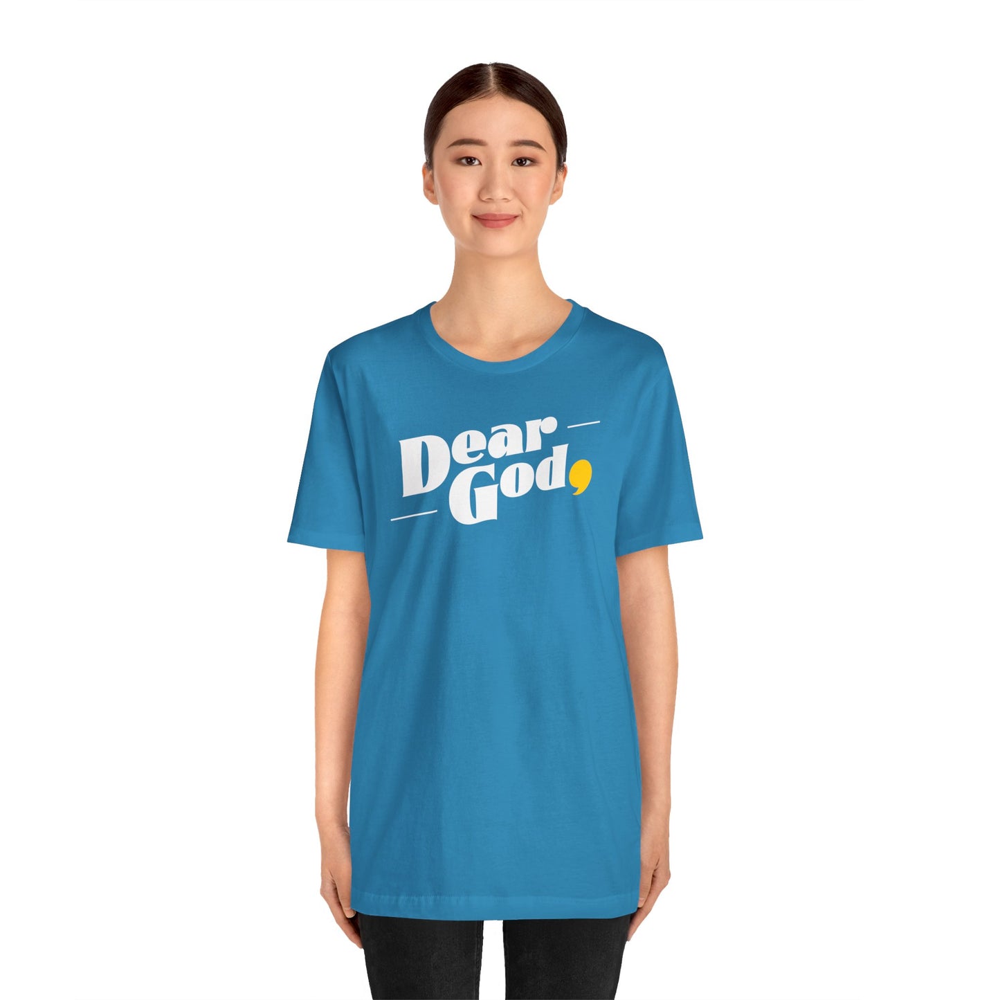 Women's "Dear God," Pop Tee — Jersey Short Sleeve Tee