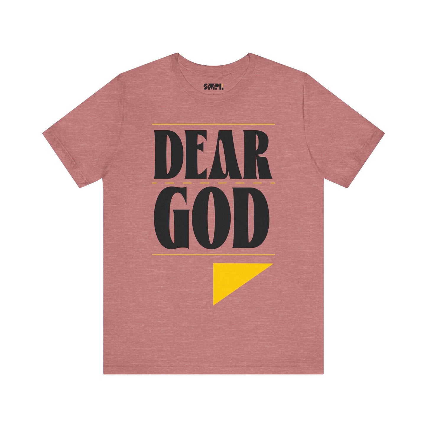 Men's "Dear God," Letter Tee — Jersey Short Sleeve Tee