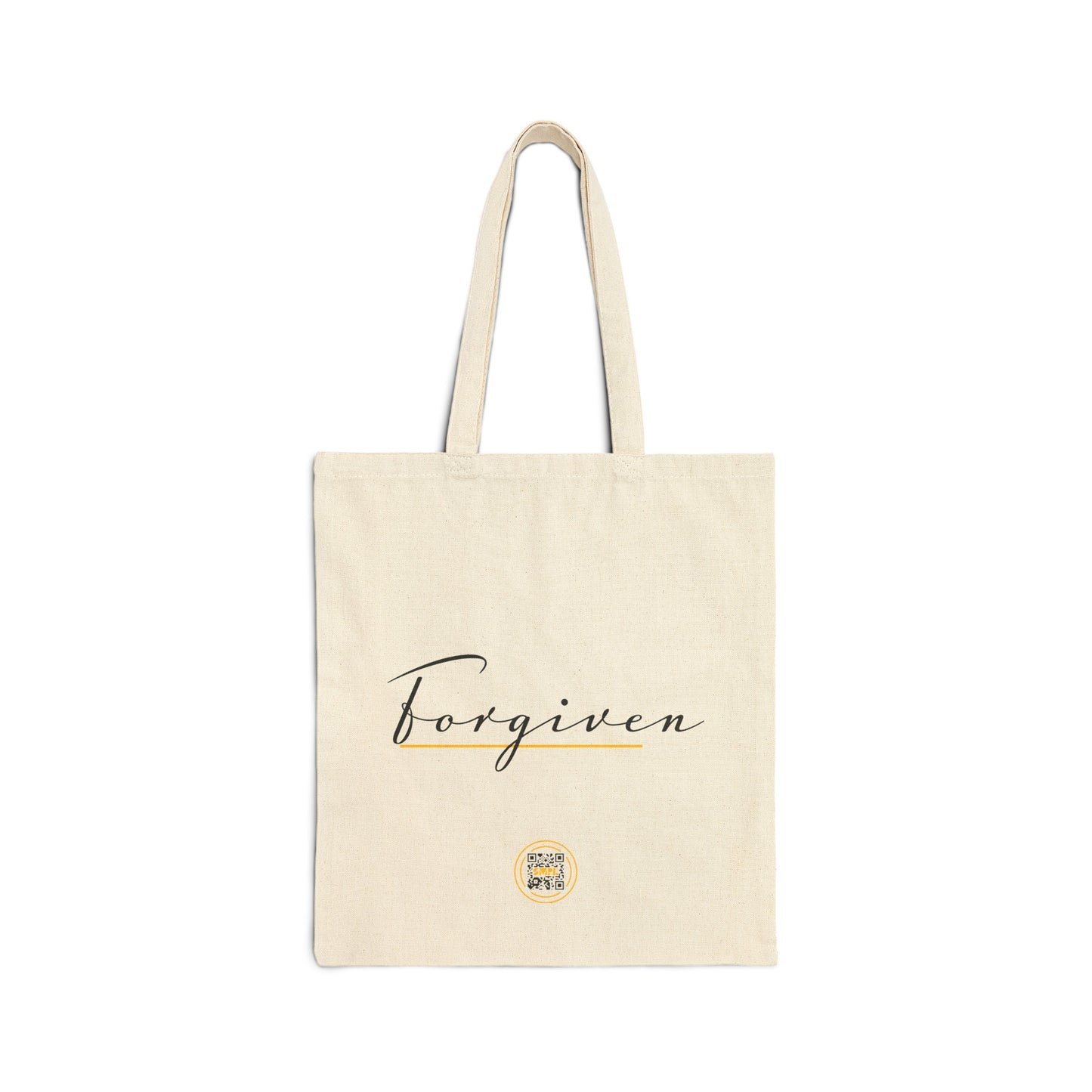 Forgiven Script — Cotton Canvas Tote Bag