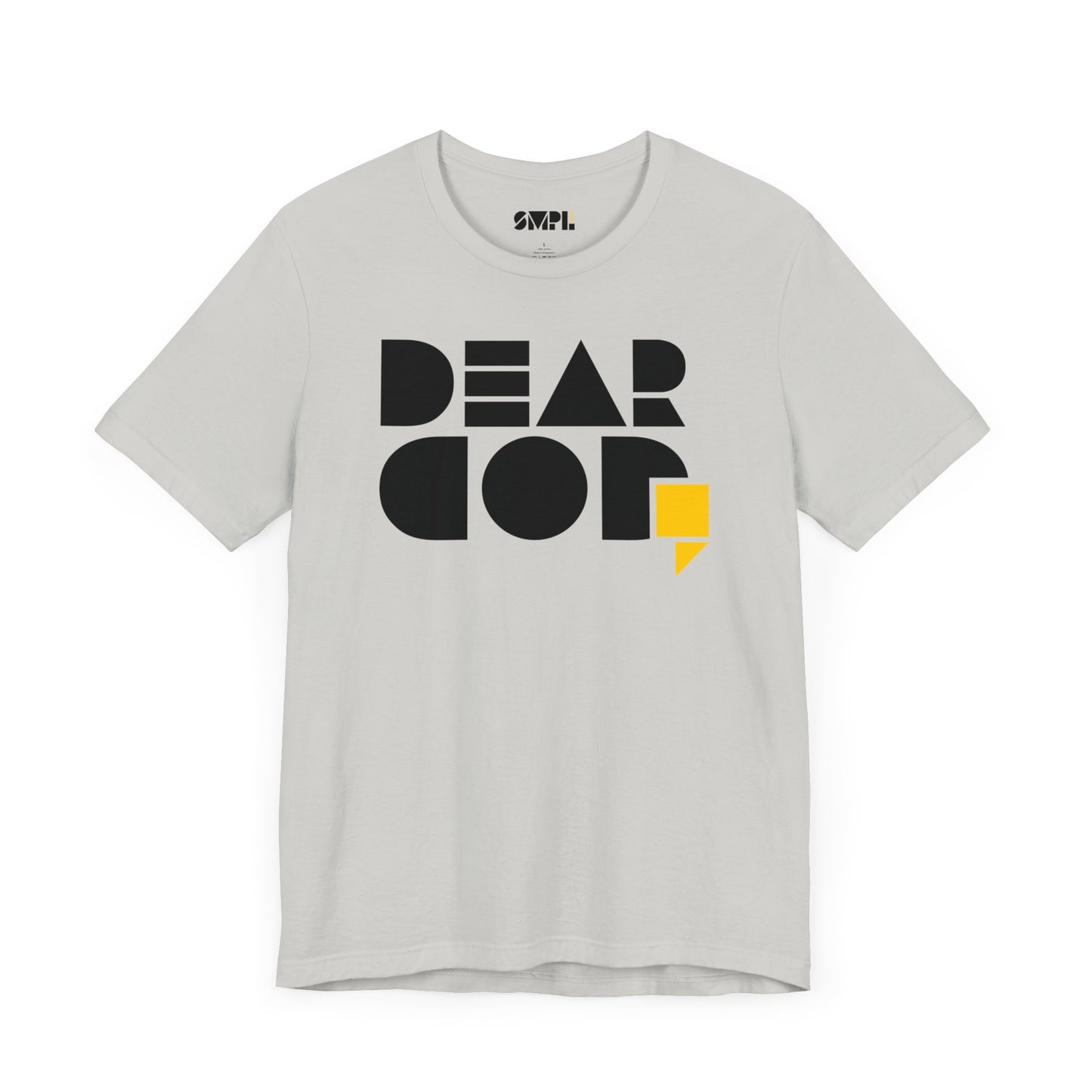 Men's "Dear God," SMPL Font — Jersey Short Sleeve Tee