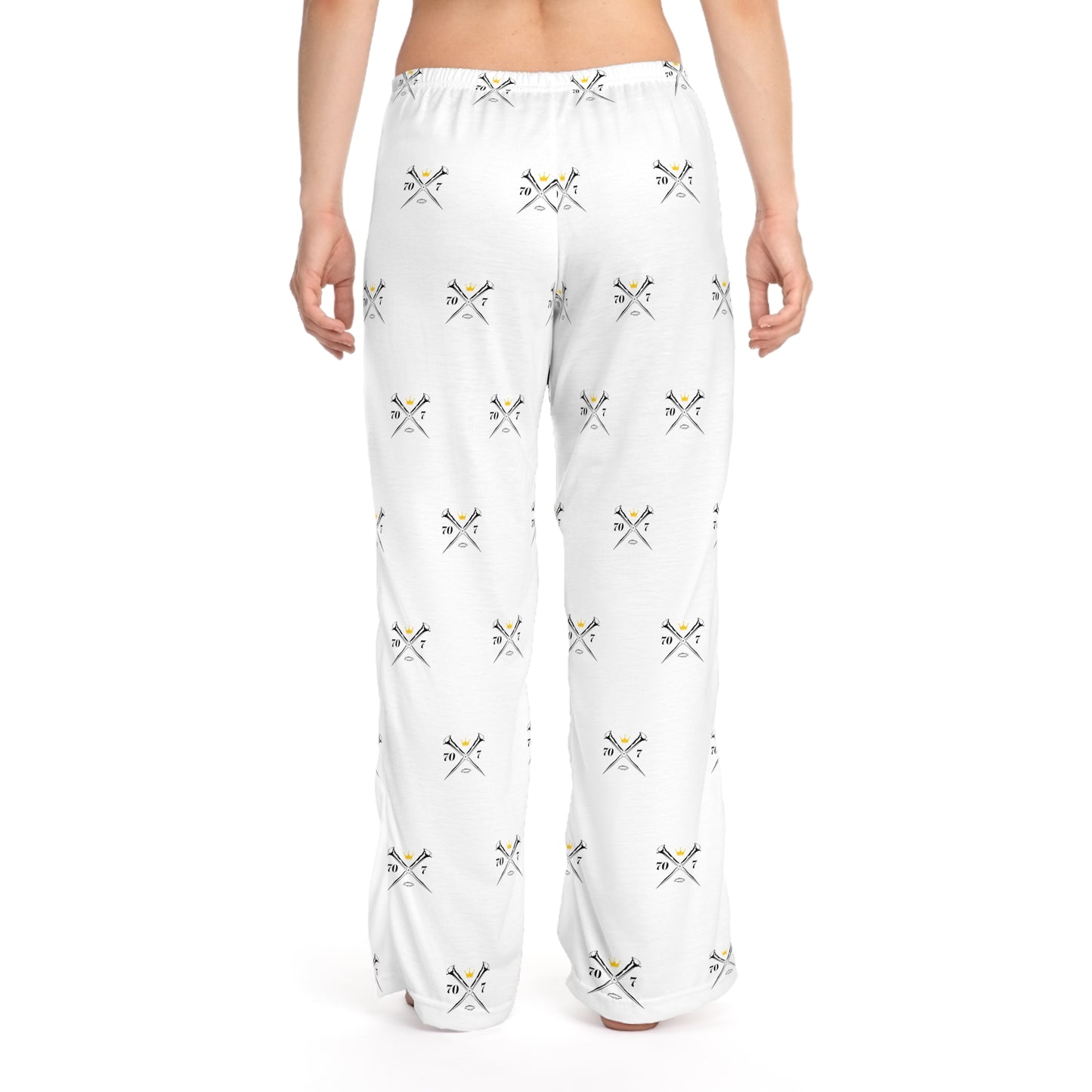 70x7 Rugged Nails — Women's All-Over Print Pajama Pants on White