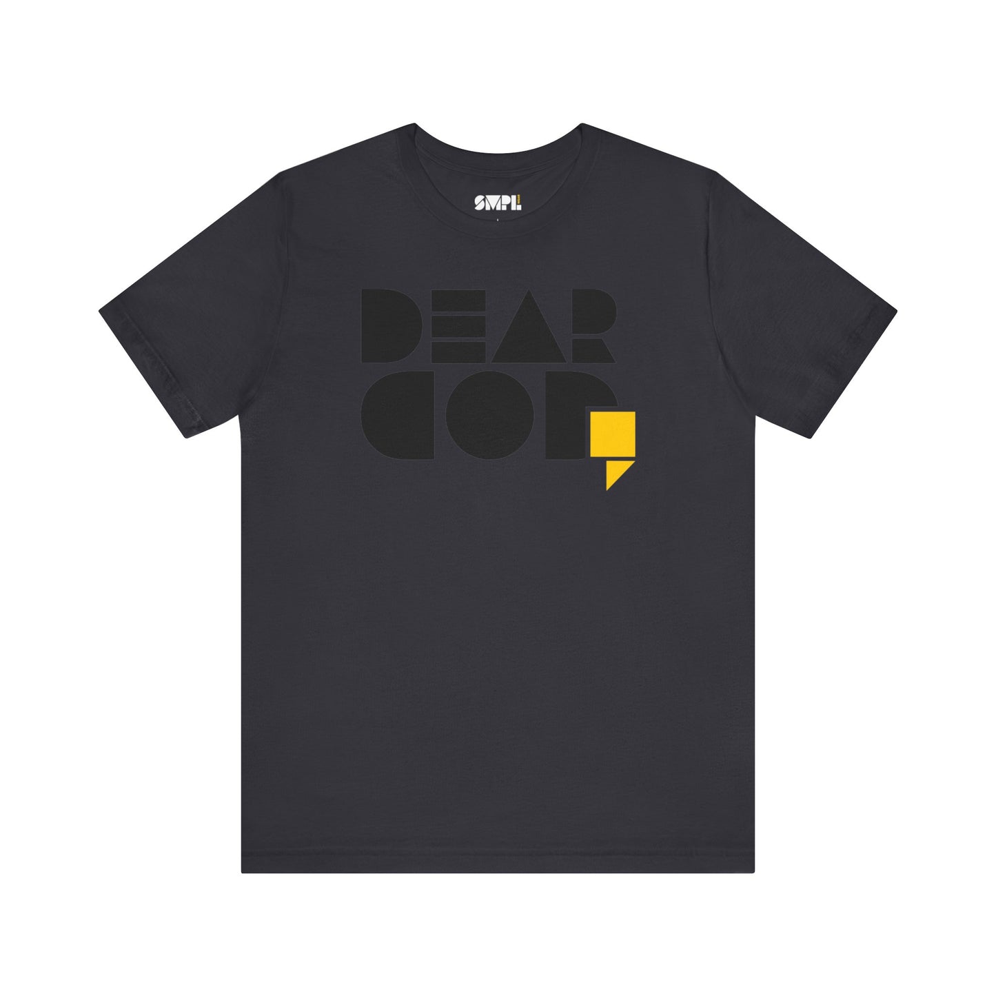 Women's "Dear God," SMPL Font — Jersey Short Sleeve Tee