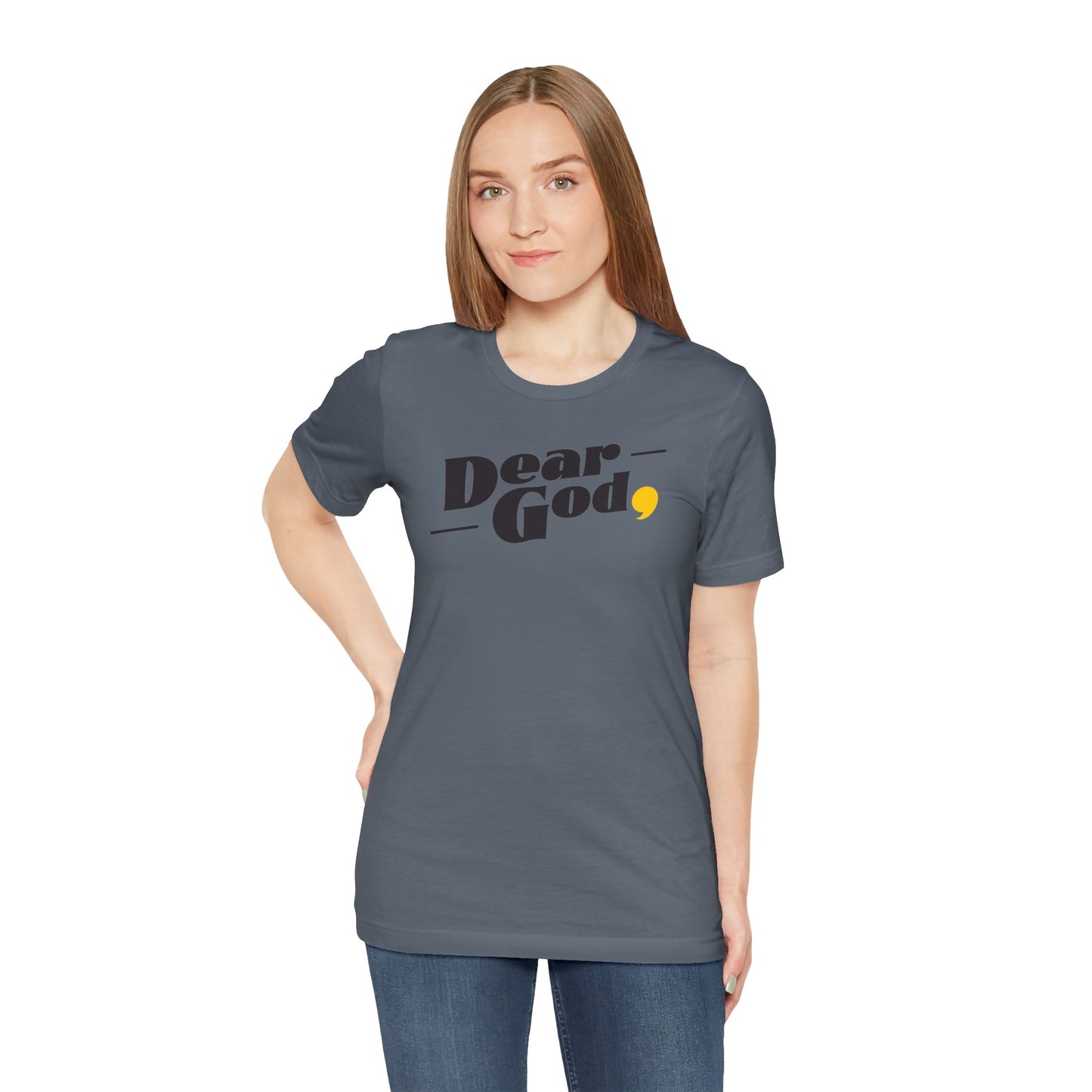 Women's "Dear God," Pop Tee — Jersey Short Sleeve Tee