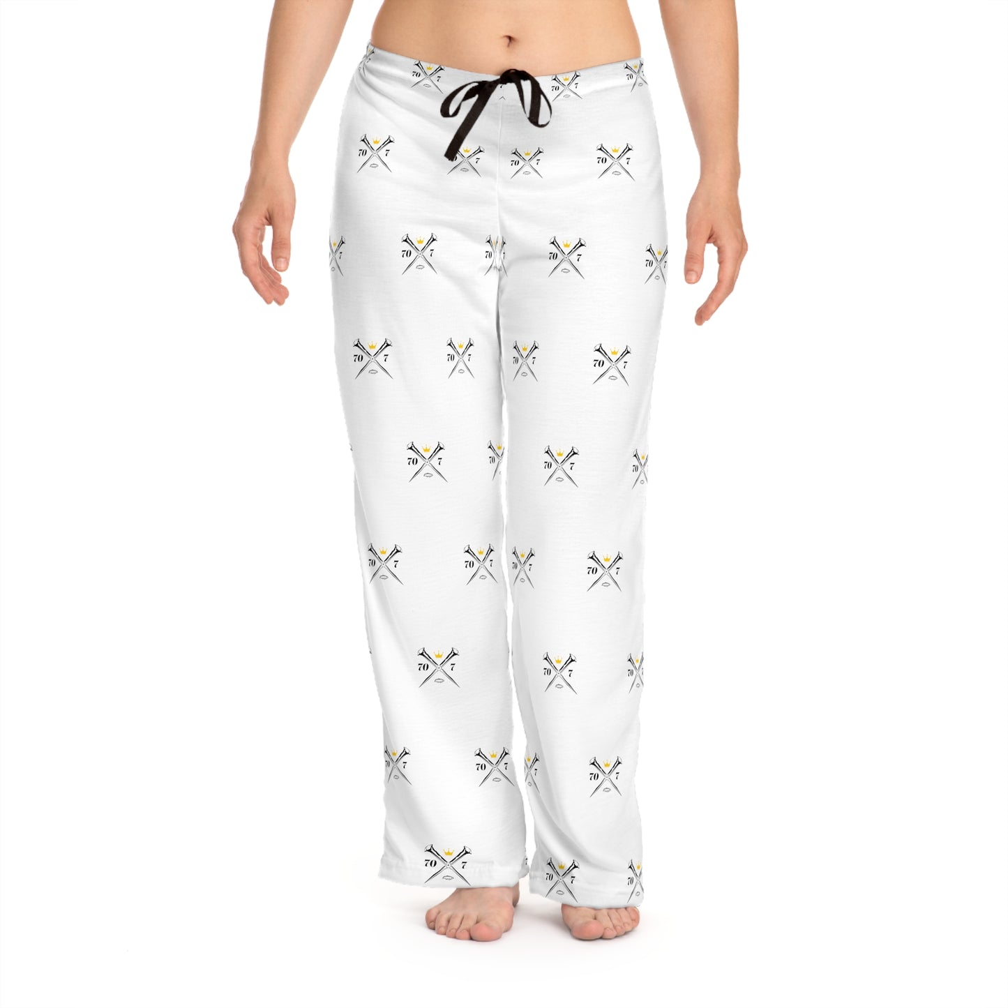 70x7 Rugged Nails — Women's All-Over Print Pajama Pants on White