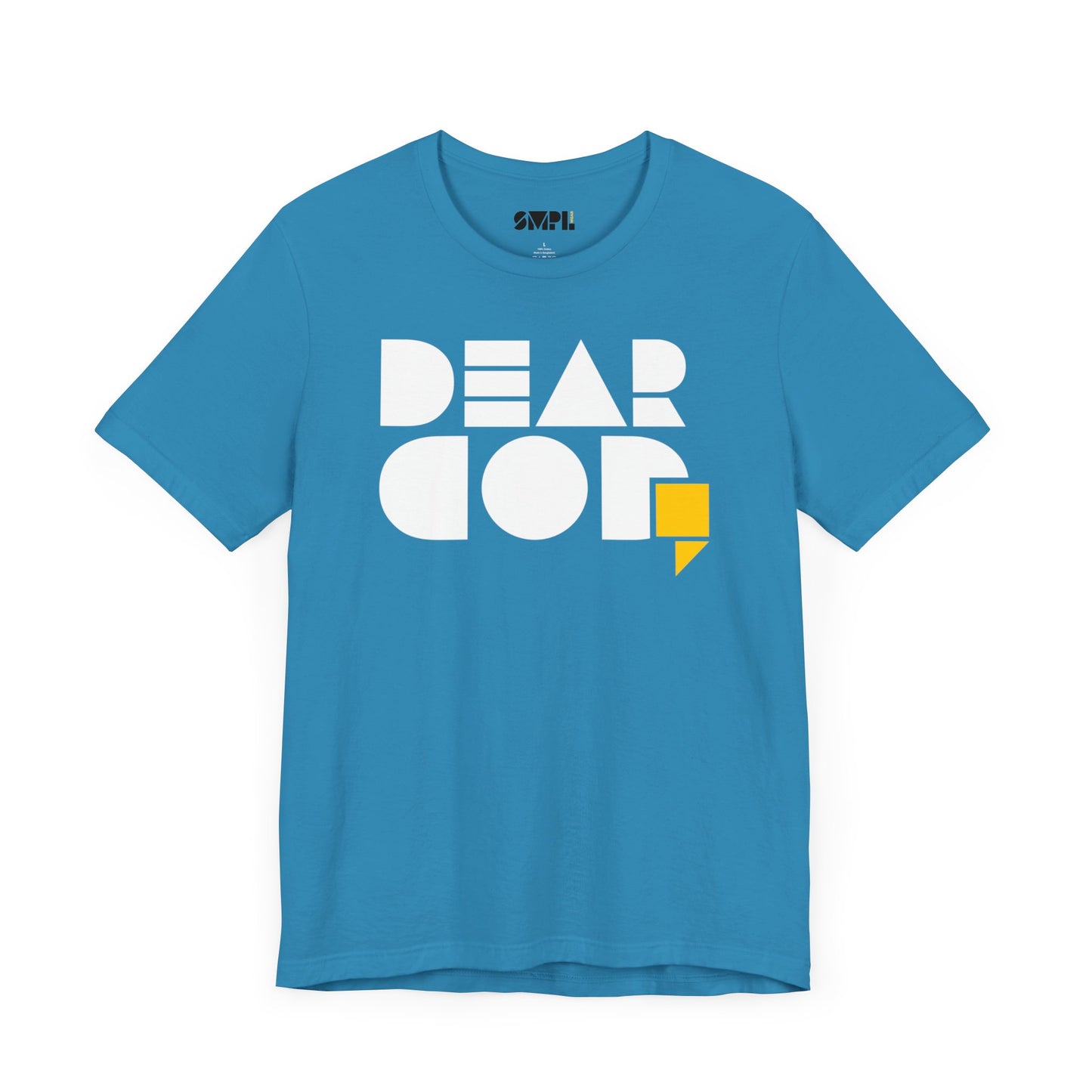 Men's "Dear God," SMPL Font — Jersey Short Sleeve Tee