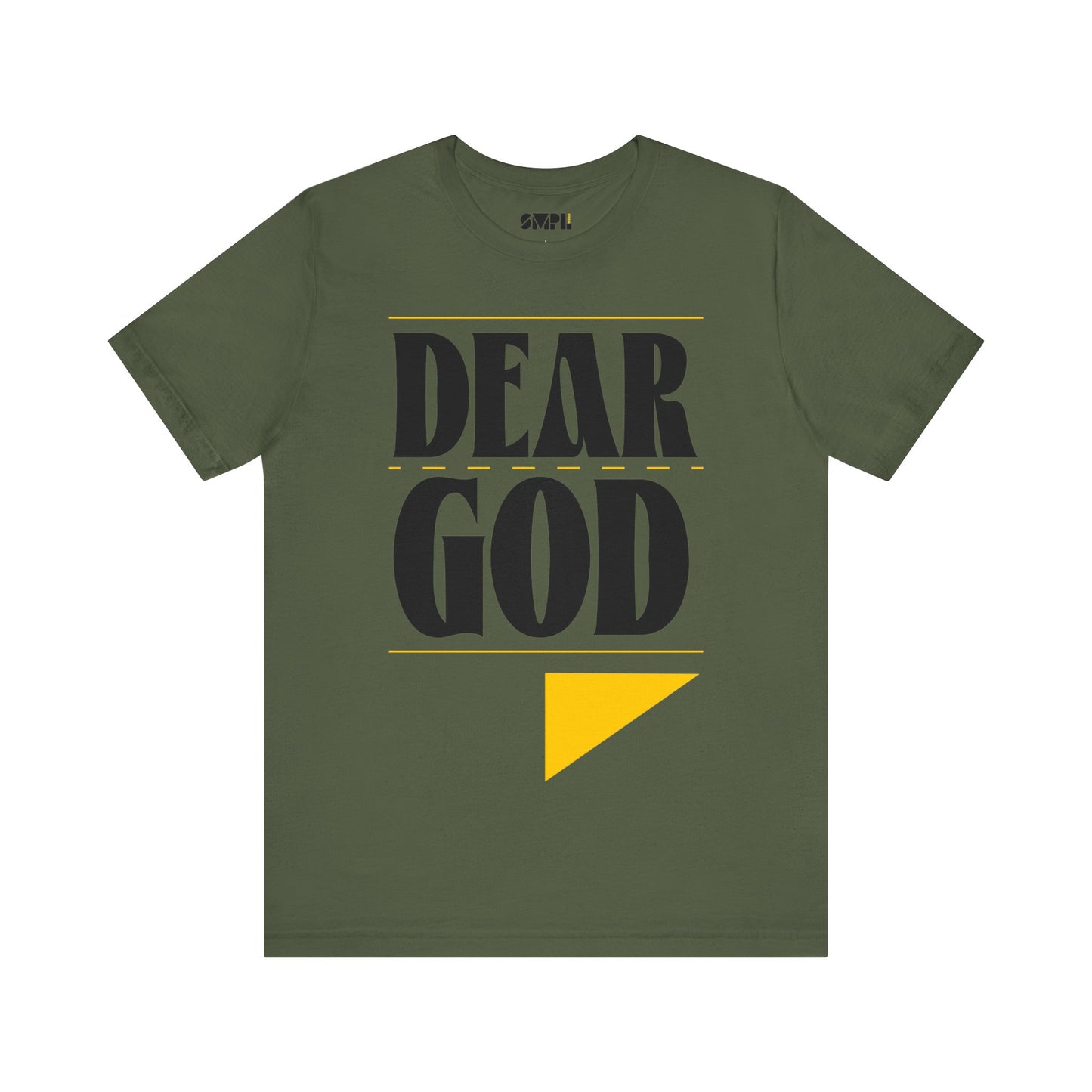 Men's "Dear God," Letter Tee — Jersey Short Sleeve Tee