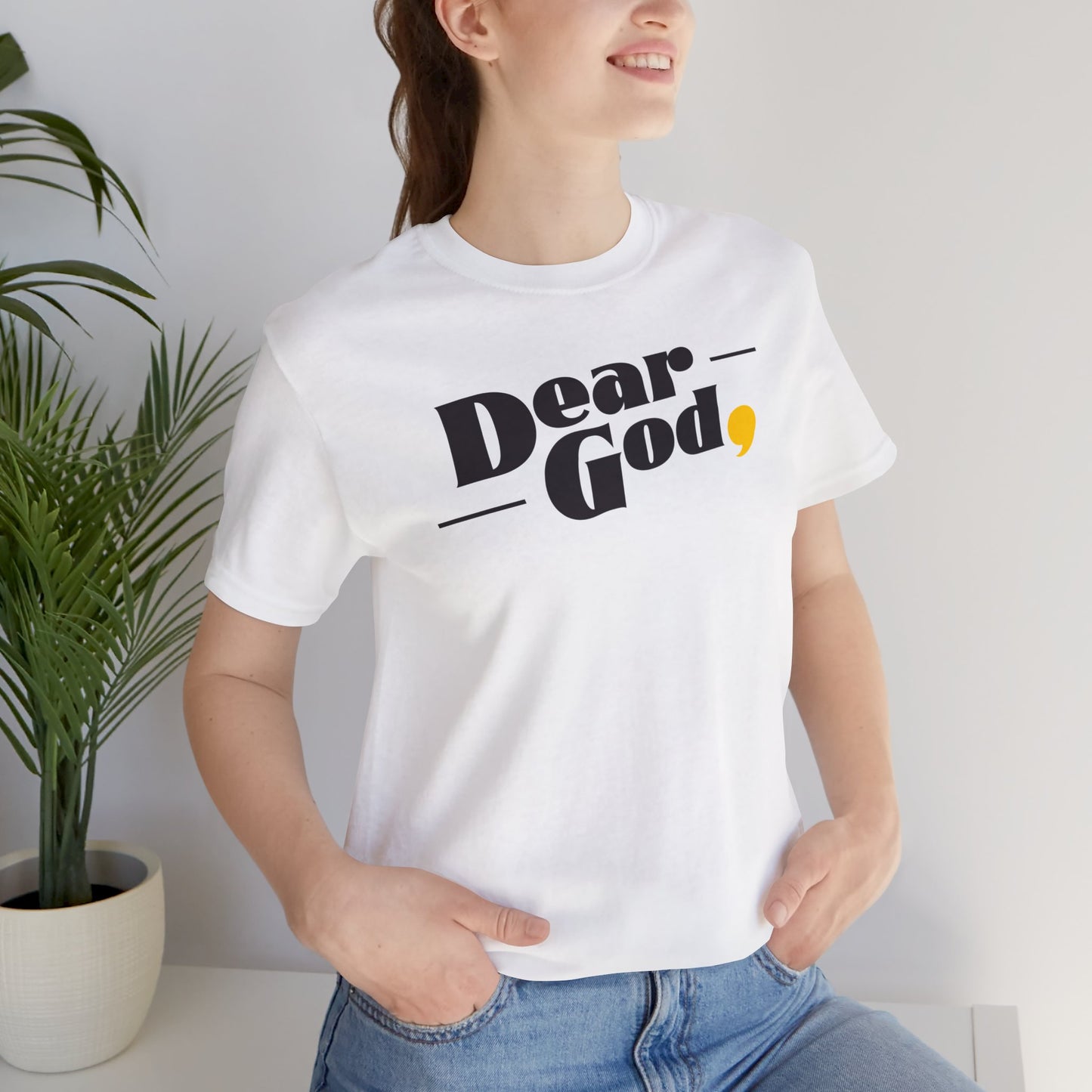 Women's "Dear God," Pop Tee — Jersey Short Sleeve Tee