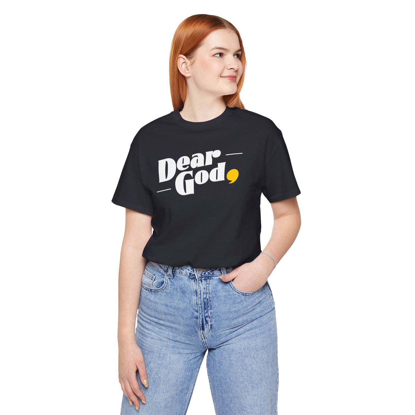 Women's "Dear God," Pop Tee — Jersey Short Sleeve Tee