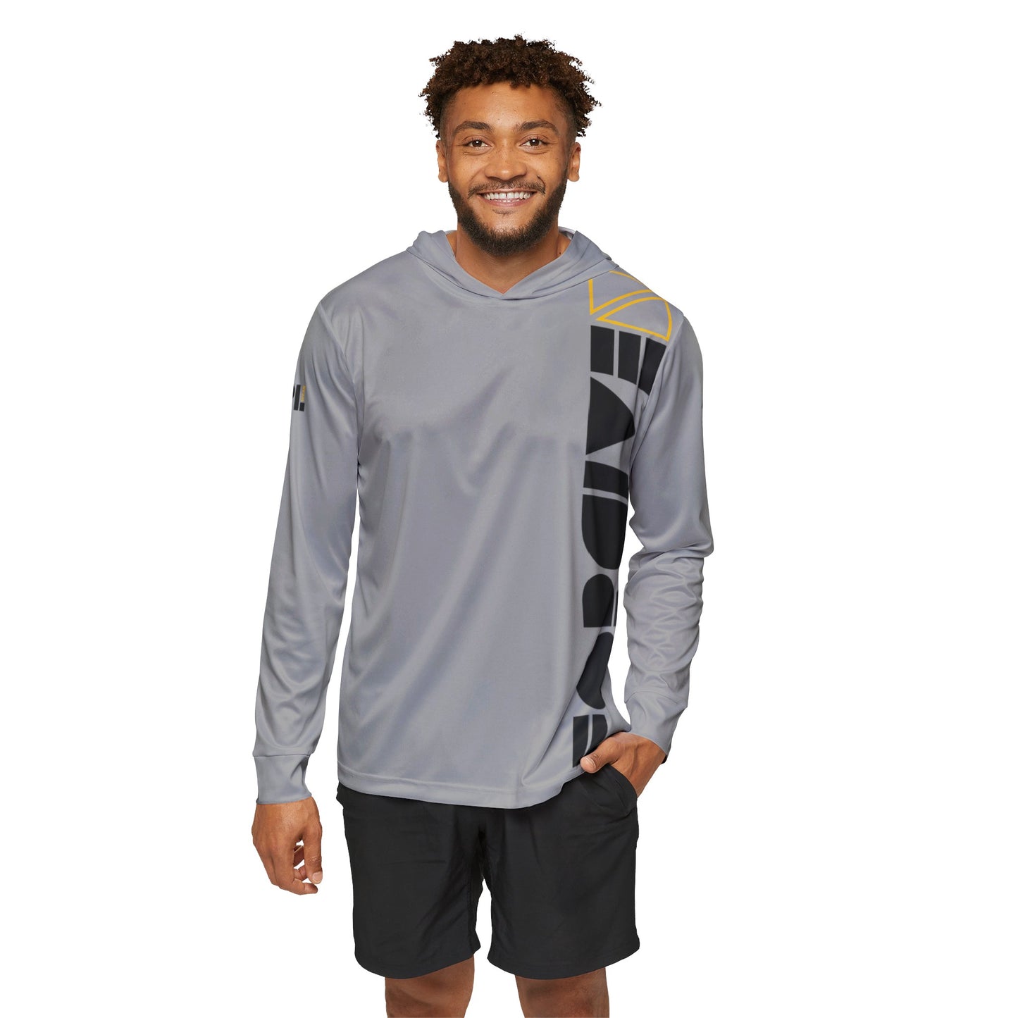 70x7 Modern Nails — Men's Sports Warmup Hoodie on Grey