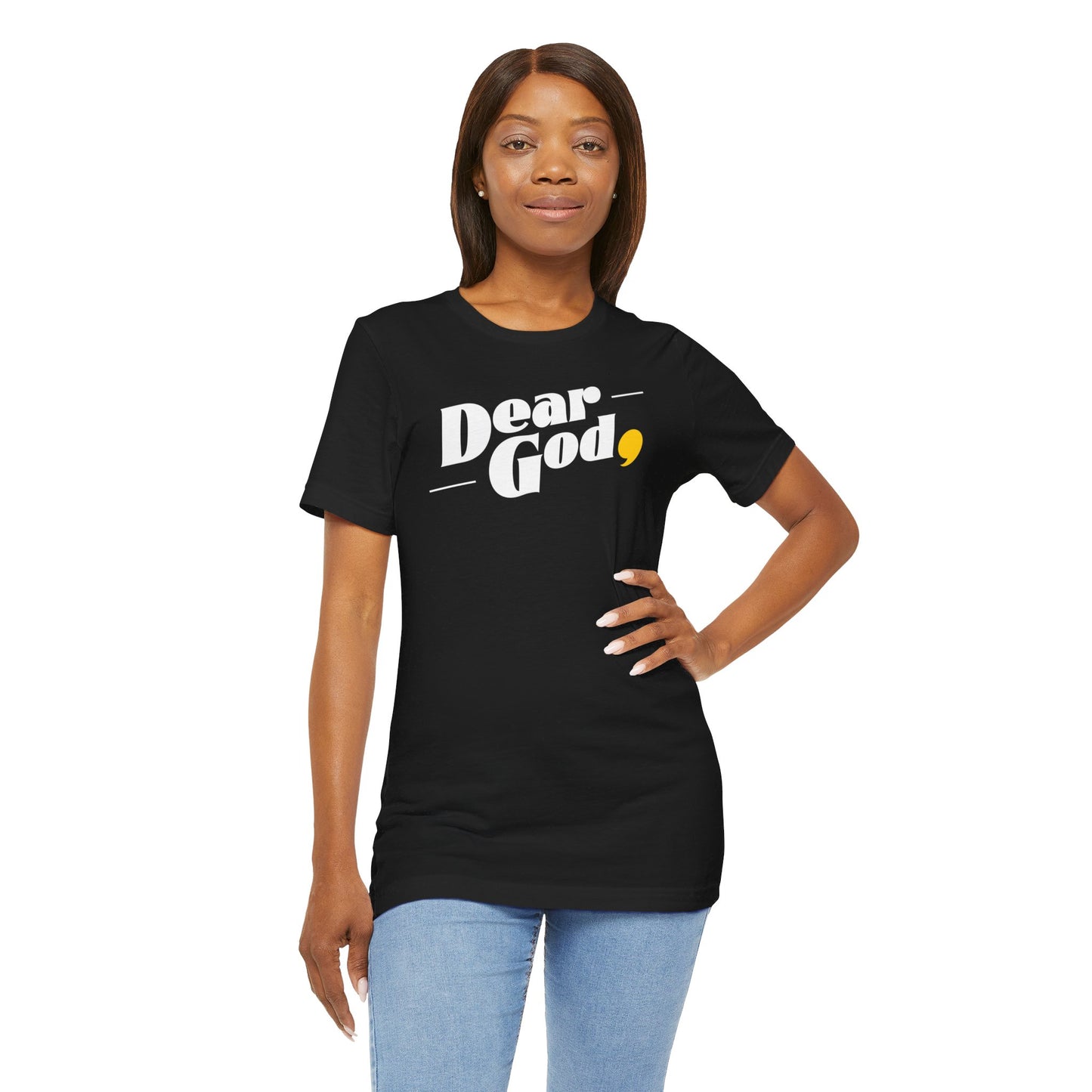 Women's "Dear God," Pop Tee — Jersey Short Sleeve Tee